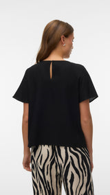 VERO MODA VMMYMILO o-neck top boo in silver lining - Image 2