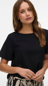 VERO MODA VMMYMILO o-neck top boo in silver lining - Image 4
