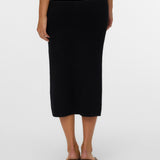 VERO MODA VMNANCY 7/8 skirt boo in black w. birch flower - Image 2