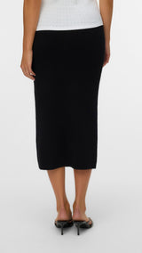 VERO MODA VMNANCY 7/8 skirt boo in black w. birch flower - Image 2