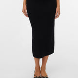 VERO MODA VMNANCY 7/8 skirt boo in black w. birch flower - Image 4