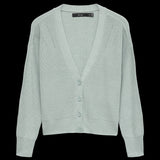 VERO MODA VMNEWLEXSUN short v-neck car in gray mist - Image 3