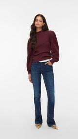 VERO MODA VMNEWLIMONE highneck pullover boo in winetasting - Image 1