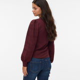 VERO MODA VMNEWLIMONE highneck pullover boo in winetasting - Image 2