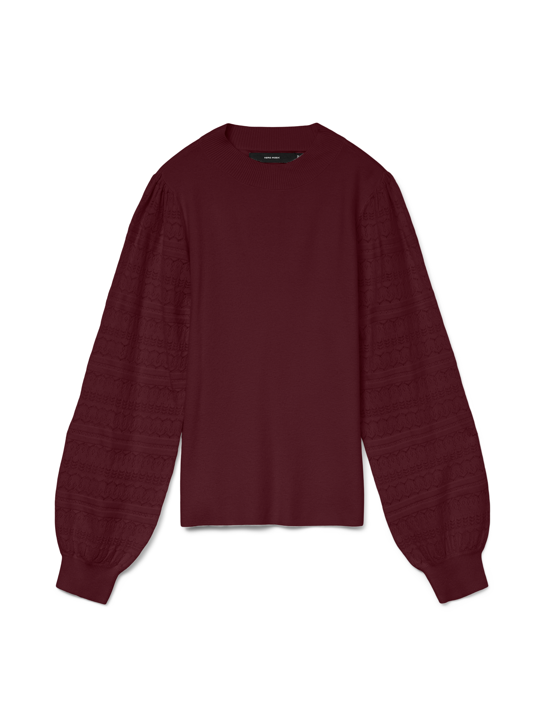 VERO MODA VMNEWLIMONE highneck pullover boo in winetasting - Image 3