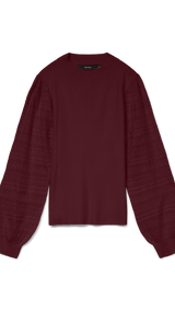 VERO MODA VMNEWLIMONE highneck pullover boo in winetasting - Image 3