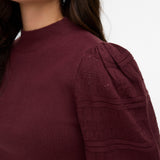 VERO MODA VMNEWLIMONE highneck pullover boo in winetasting - Image 5