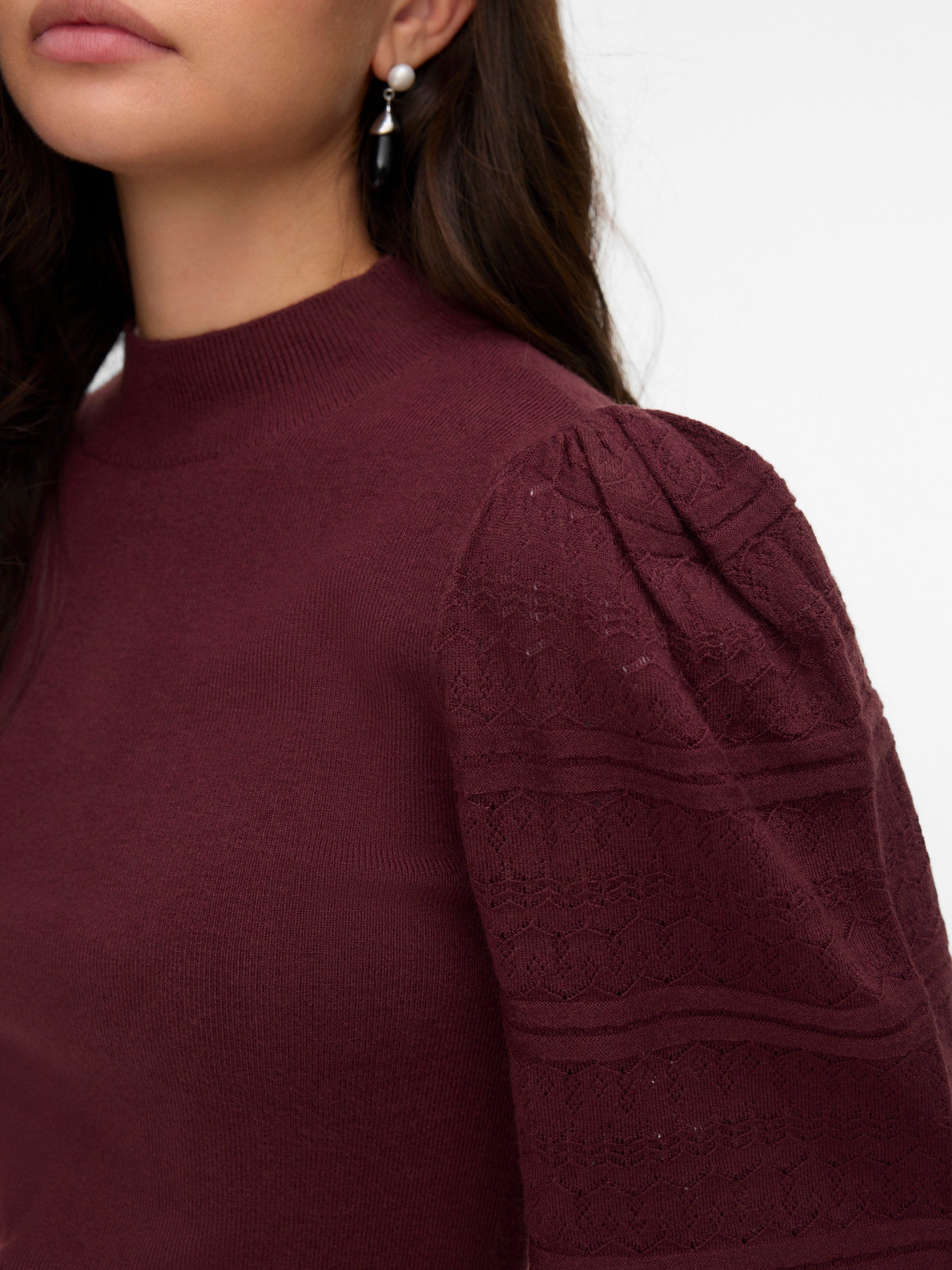 VERO MODA VMNEWLIMONE highneck pullover boo in winetasting - Image 5
