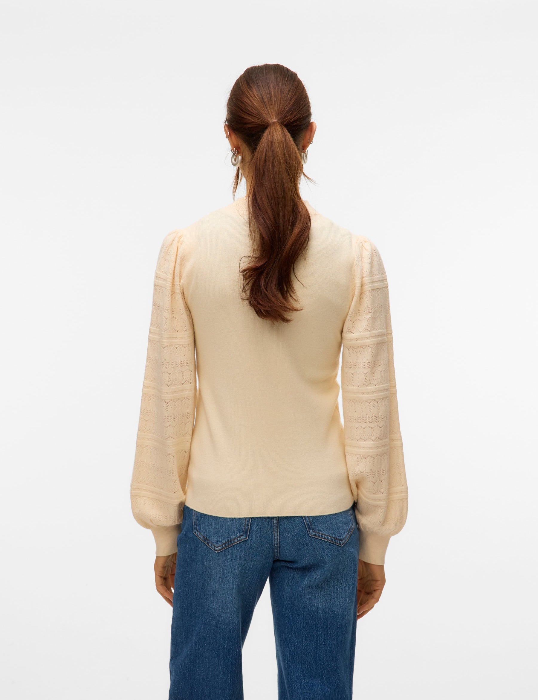 VERO MODA VMNEWLIMONE highneck pullover boo in birch - Image 2