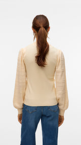 VERO MODA VMNEWLIMONE highneck pullover boo in birch - Image 2