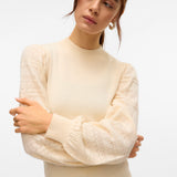 VERO MODA VMNEWLIMONE highneck pullover boo in birch - Image 5