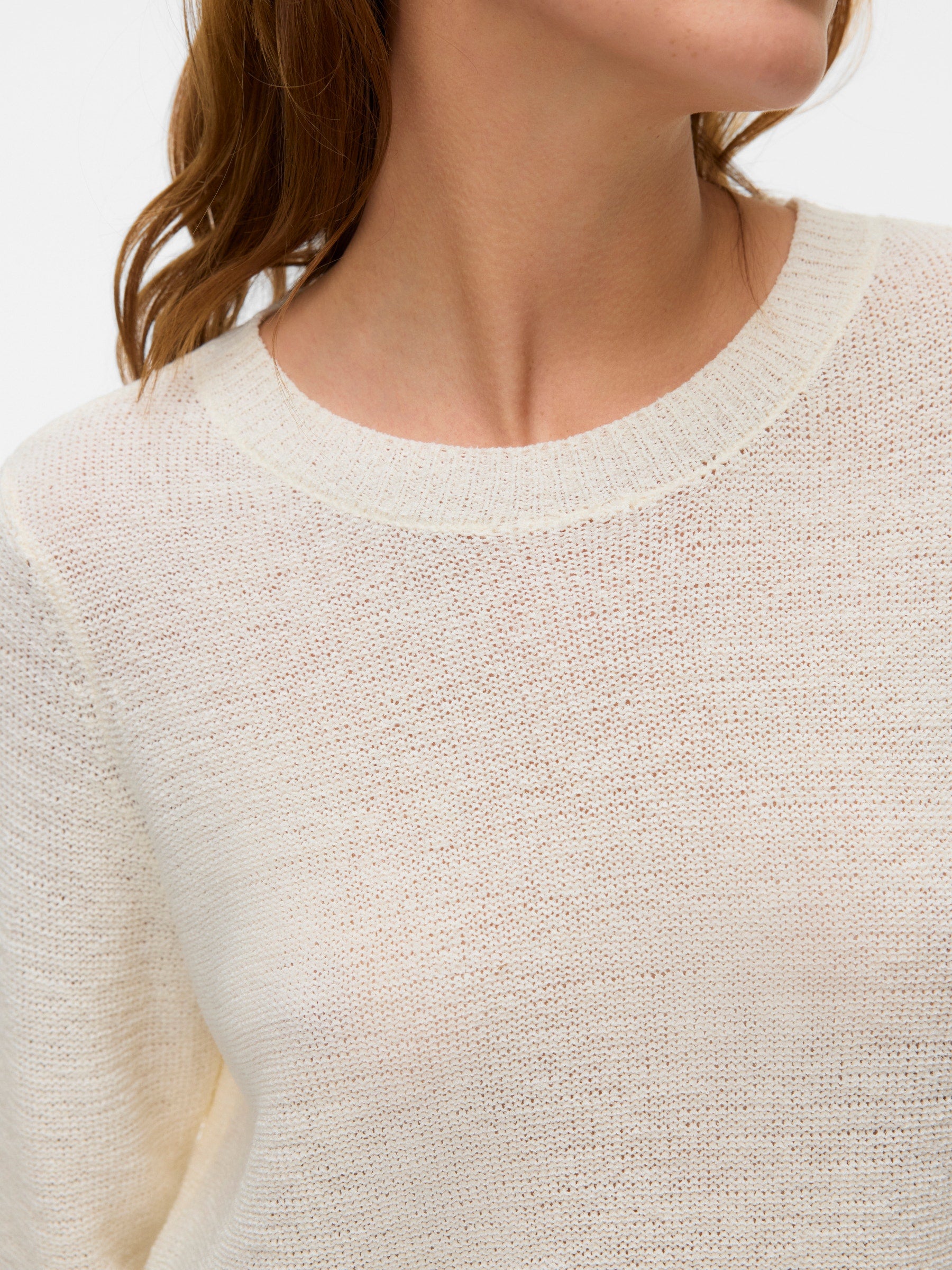 VERO MODA VMNUEVOCHARITY o-neck pull boo in birch w. black - Image 5