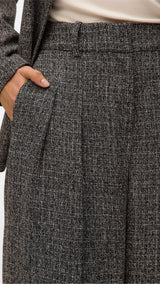 VERO MODA VMPERLE super wide pant in black salt and pepper - Image 6