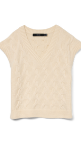 VERO MODA VMPIPER v-neck vest boo - black