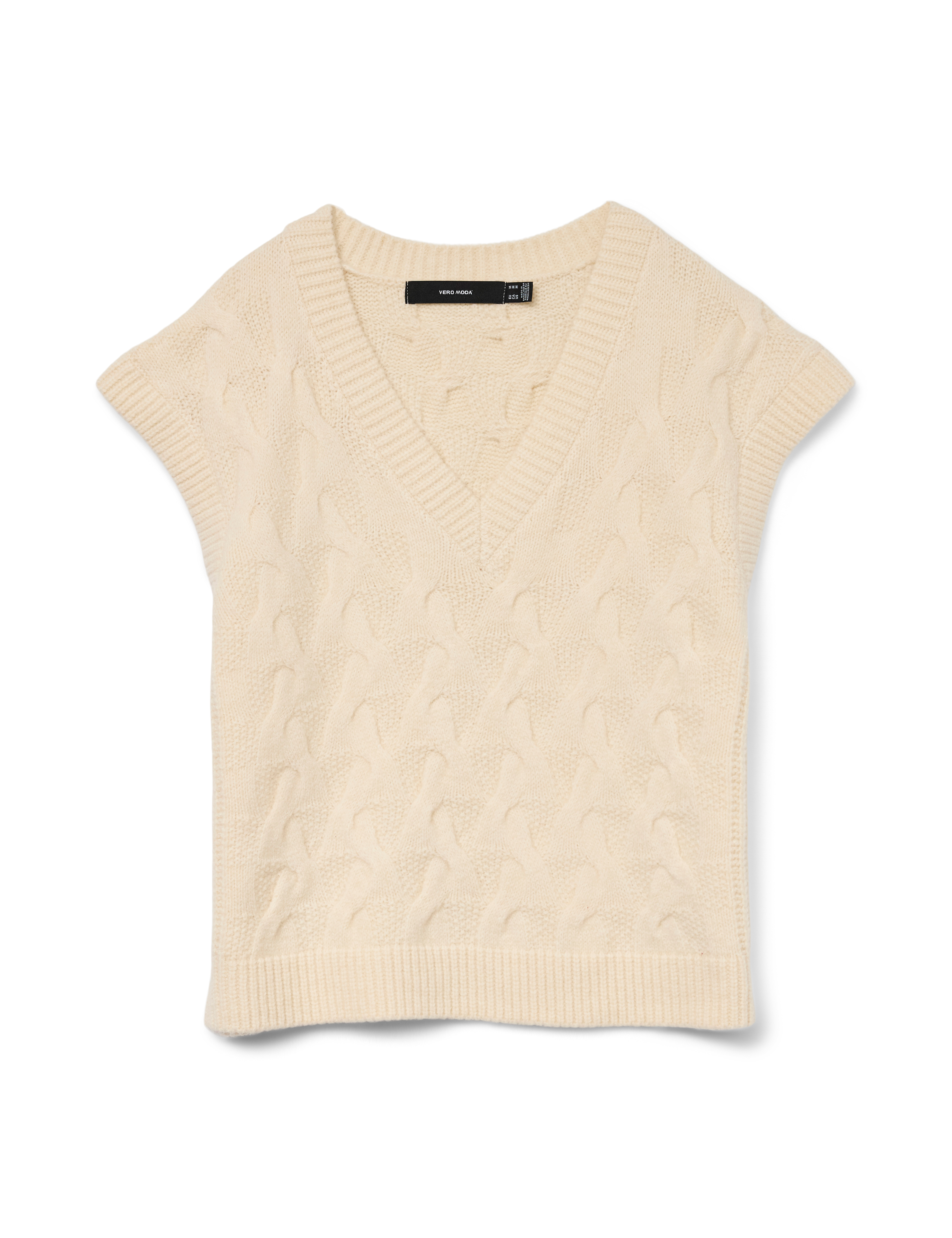 VERO MODA VMPIPER v-neck vest boo - black