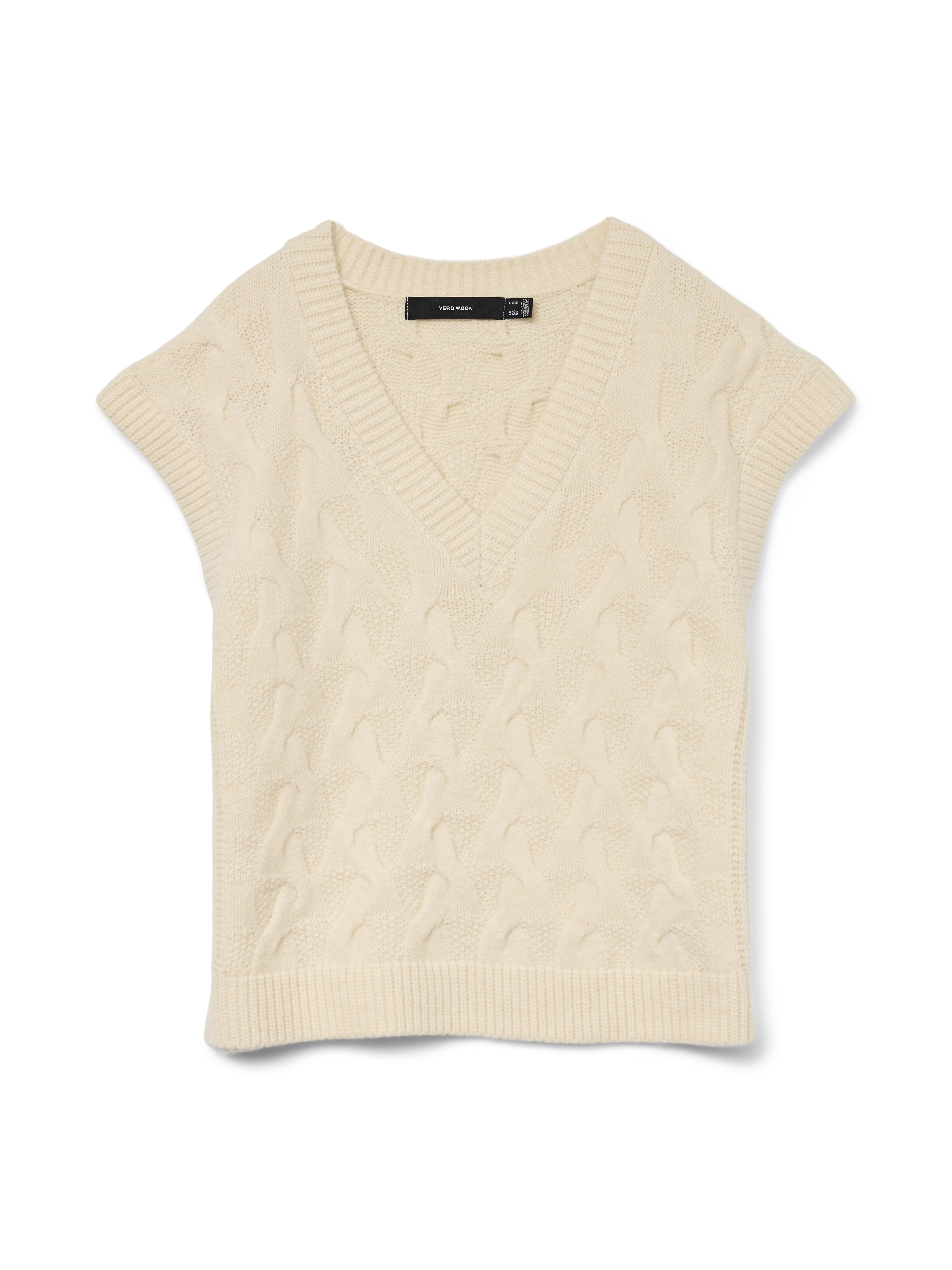 VERO MODA VMPIPER v-neck vest boo - black