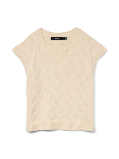 VERO MODA VMPIPER v-neck vest boo in black