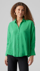 VERO MODA VMQUEENY oversize shirt in cabaret - Image 1