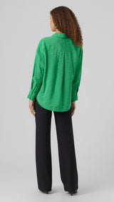 VERO MODA VMQUEENY oversize shirt in cabaret - Image 2