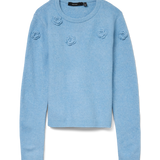 VERO MODA VMROSE o-neck pullover boo in birch melange - Image 3