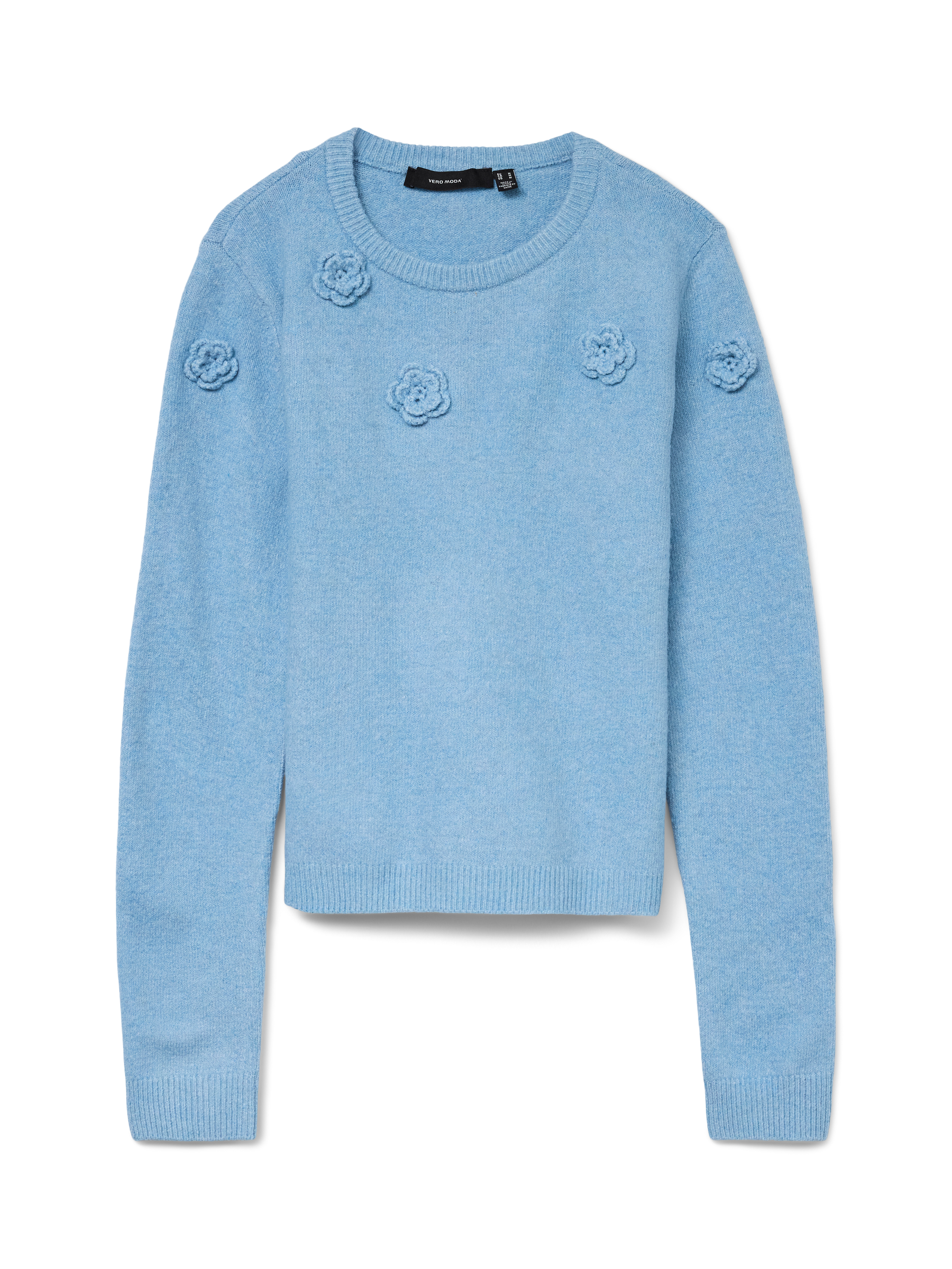 VERO MODA VMROSE o-neck pullover boo in birch melange - Image 3