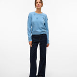 VERO MODA VMROSE o-neck pullover boo in birch melange - Image 4