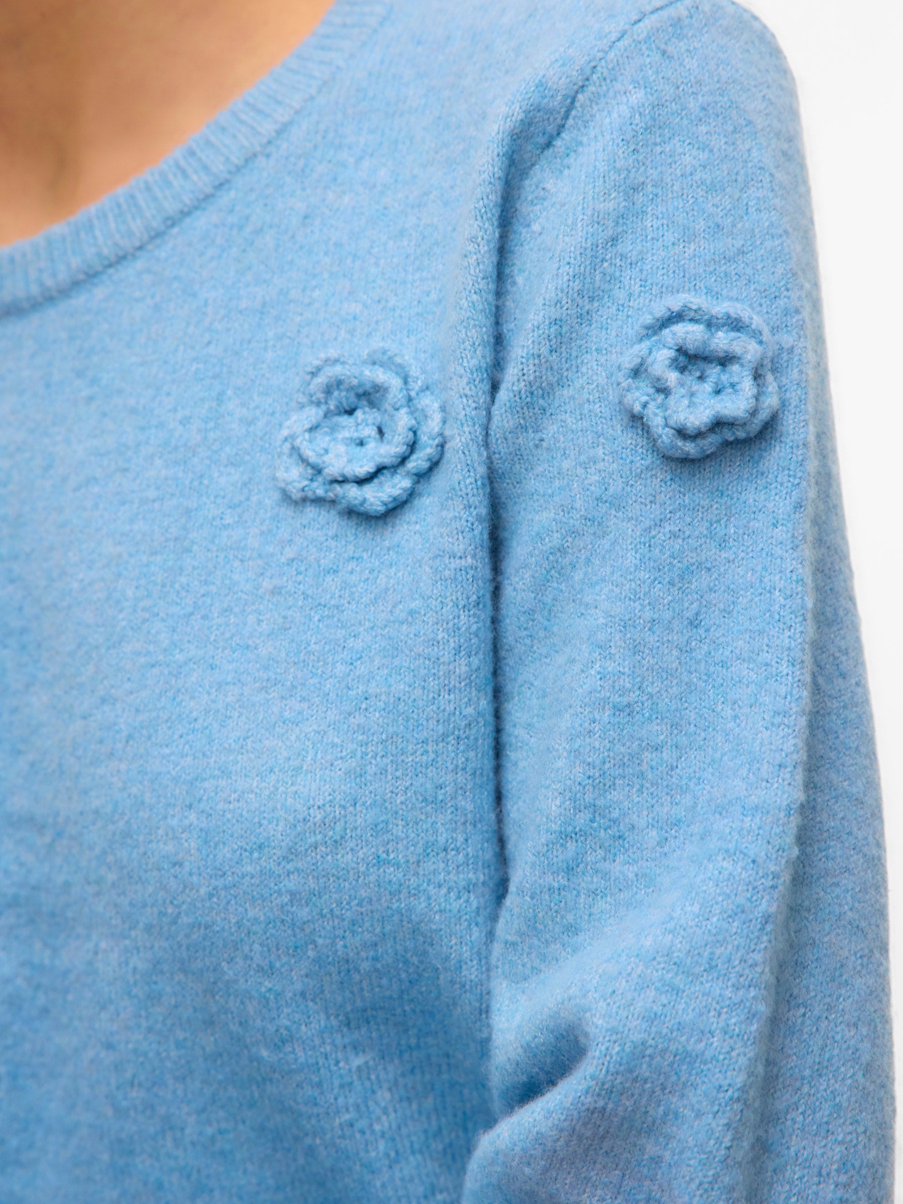 VERO MODA VMROSE o-neck pullover boo in birch melange - Image 6