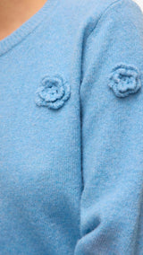 VERO MODA VMROSE o-neck pullover boo in birch melange - Image 6