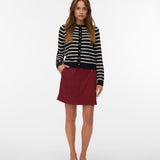 VERO MODA VMSABA plain o-neck cardigan in black - Image 1
