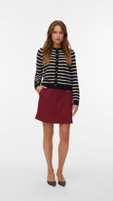 VERO MODA VMSABA plain o-neck cardigan in black - Image 1