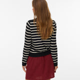 VERO MODA VMSABA plain o-neck cardigan in black - Image 2
