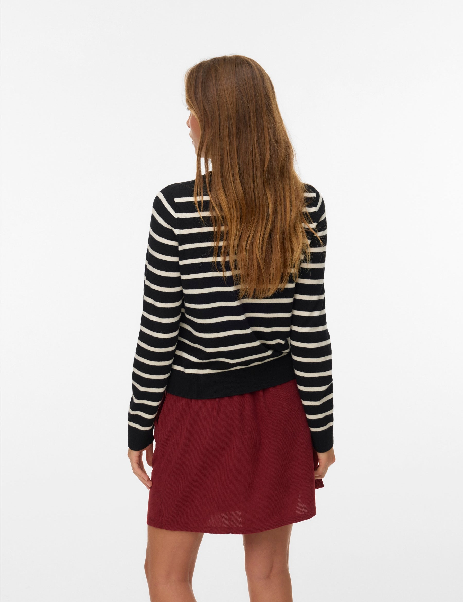 VERO MODA VMSABA plain o-neck cardigan in black - Image 2