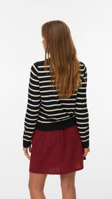 VERO MODA VMSABA plain o-neck cardigan in black - Image 2