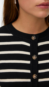 VERO MODA VMSABA plain o-neck cardigan in black - Image 5