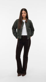 VERO MODA VMSAYLOR denim jacket in grape leaf - Image 1