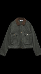 VERO MODA VMSAYLOR denim jacket in grape leaf - Image 3