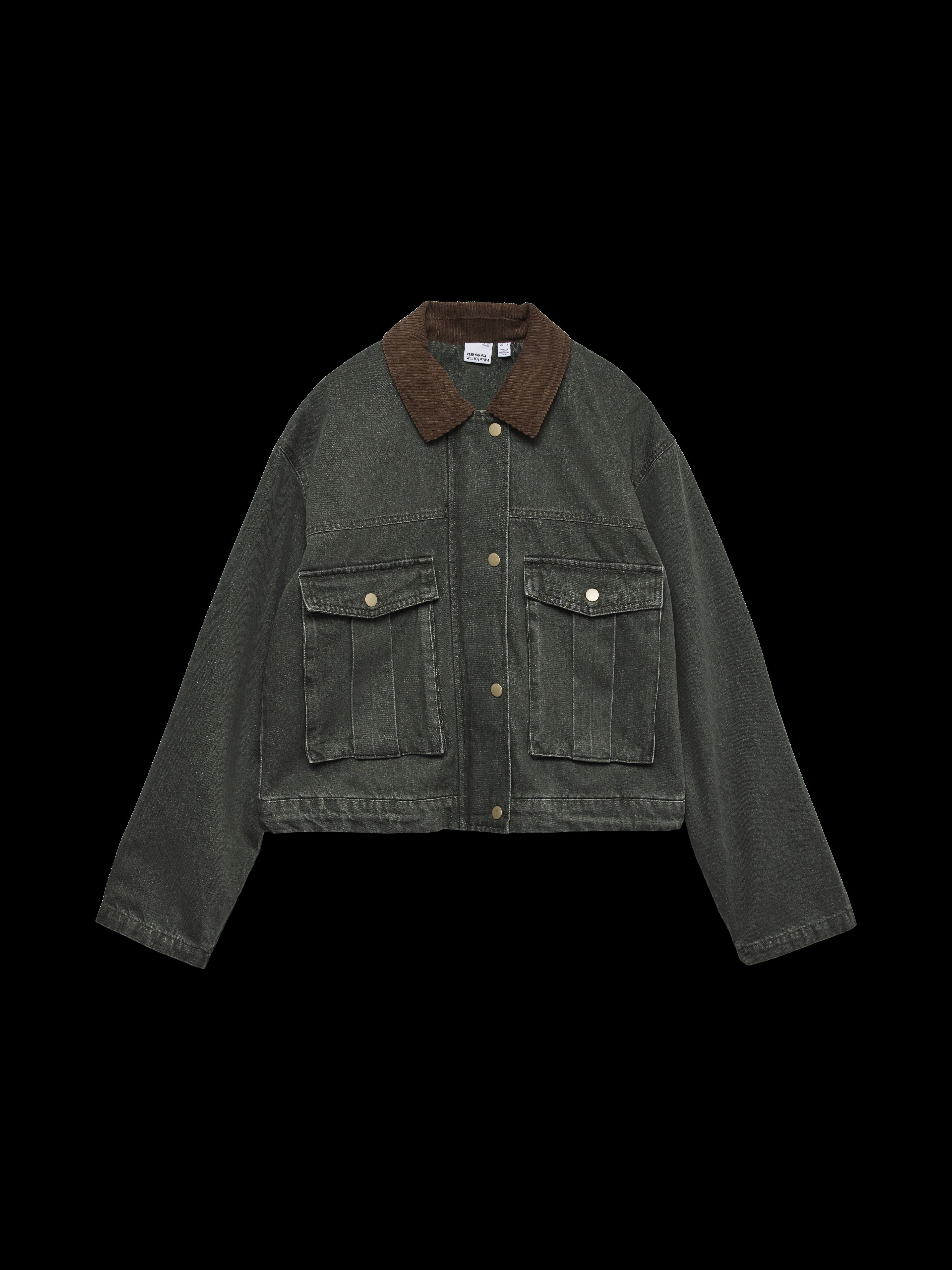 VERO MODA VMSAYLOR denim jacket in grape leaf - Image 3