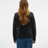 VERO MODA VMSHALI fitted shiny blazer in black - Image 2