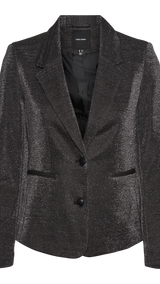 VERO MODA VMSHALI fitted shiny blazer in black - Image 3