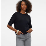 VERO MODA VMSILJE 2/4 o-nck oversize pull in black - Image 1