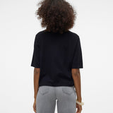 VERO MODA VMSILJE 2/4 o-nck oversize pull in black - Image 2