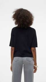 VERO MODA VMSILJE 2/4 o-nck oversize pull in black - Image 2
