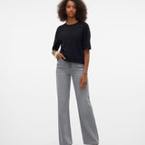 VERO MODA VMSILJE 2/4 o-nck oversize pull in black - Image 4