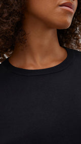 VERO MODA VMSILJE 2/4 o-nck oversize pull in black - Image 6