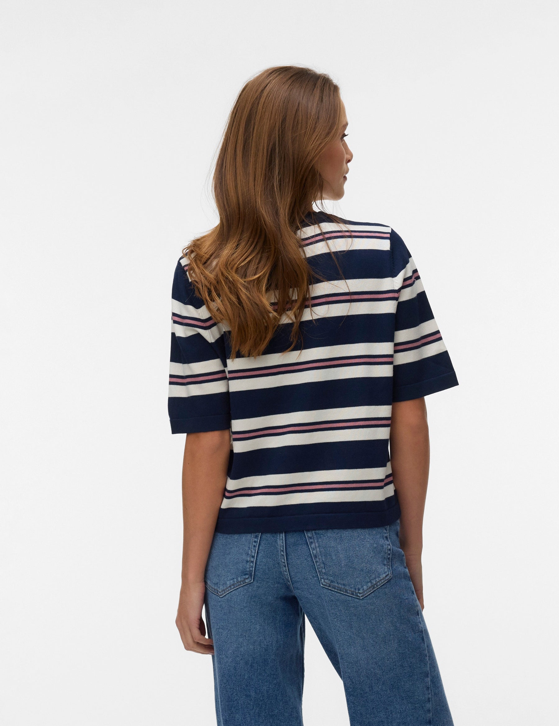 VERO MODA VMSILJE 2/4 o-nck oversize pull in navy blazer - Image 2