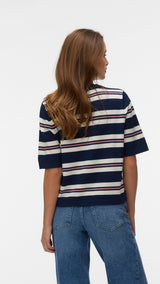 VERO MODA VMSILJE 2/4 o-nck oversize pull in navy blazer - Image 2