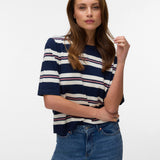 VERO MODA VMSILJE 2/4 o-nck oversize pull in navy blazer - Image 4