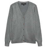 VERO MODA VMSILJE v-neck cardigan in medium grey melange - Image 3
