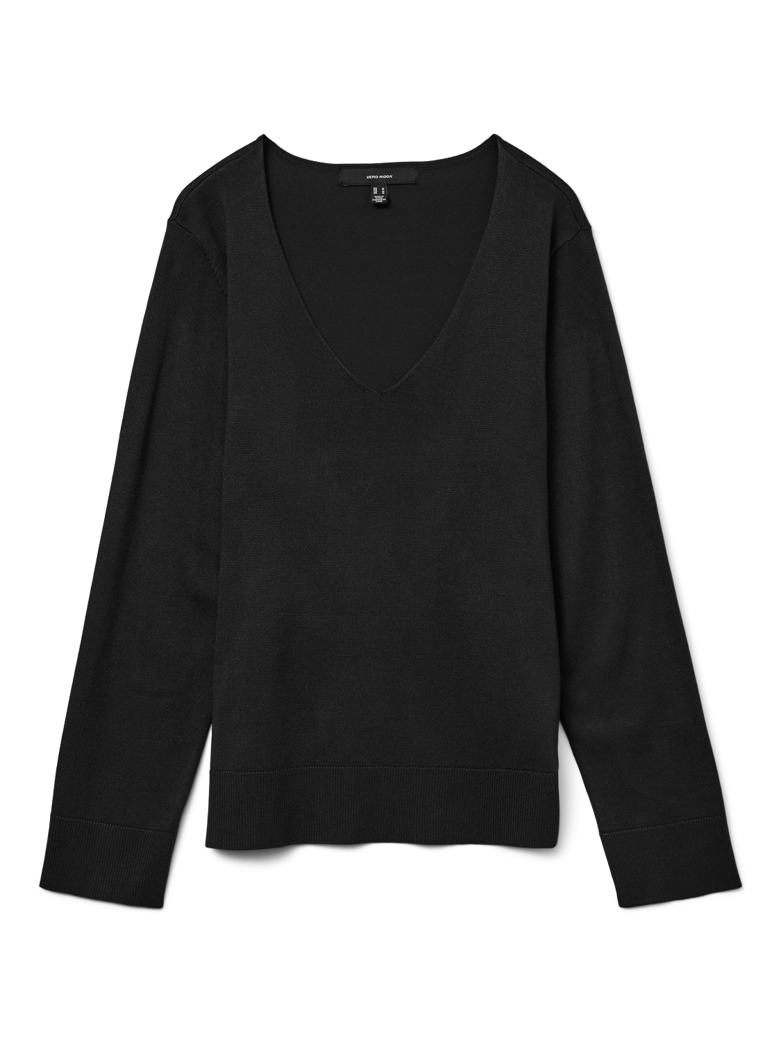VERO MODA VMSILJE v-neck pullover in black - Image 3