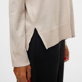 VERO MODA VMSILJE v-neck pullover in moonbeam - Image 6